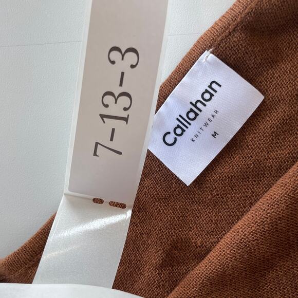 Callahan Sweater Womens Medium‎ Lora Rootbeer Brown One Shoulder Knit Top - Picture 6 of 8